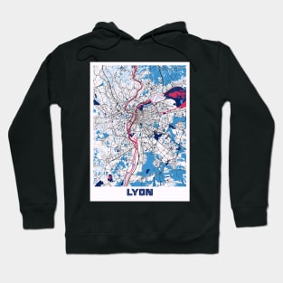 Lyon - France MilkTea City Map Hoodie